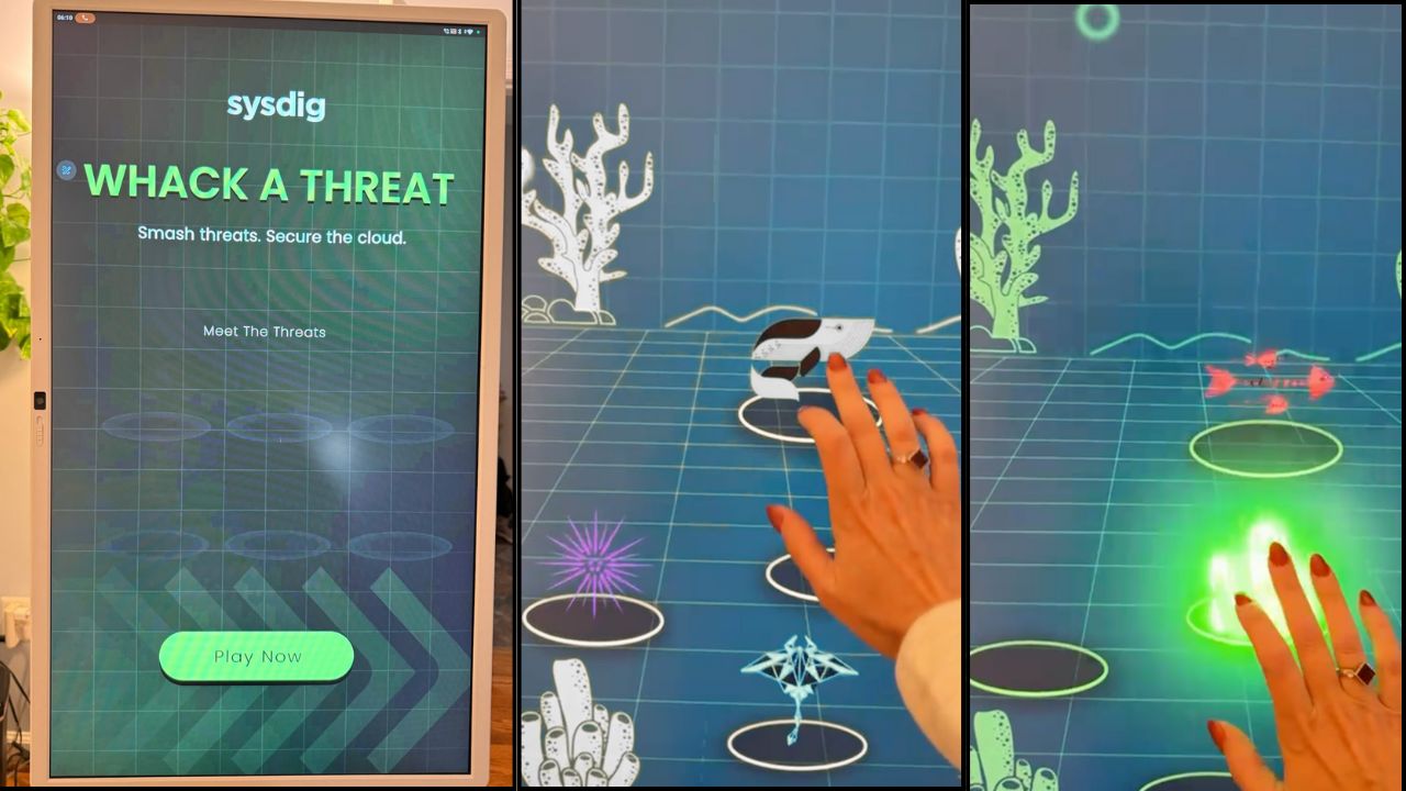 sysdig whack a threat game screens