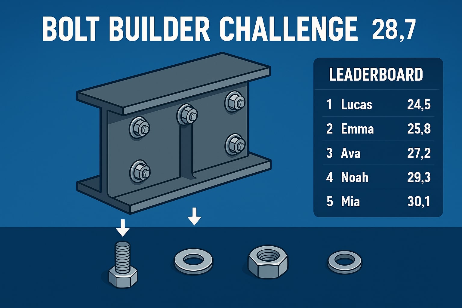 Bolt Builder Challenge (Speed Assembly Game)