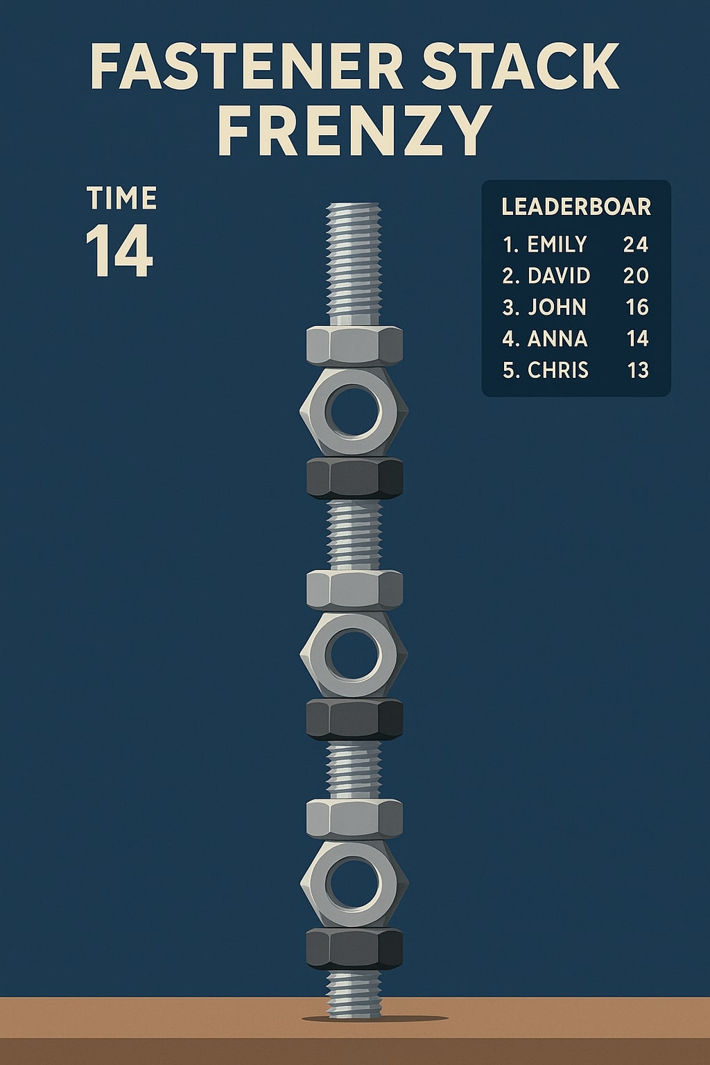 Fastener Stack Frenzy (Balance Game)